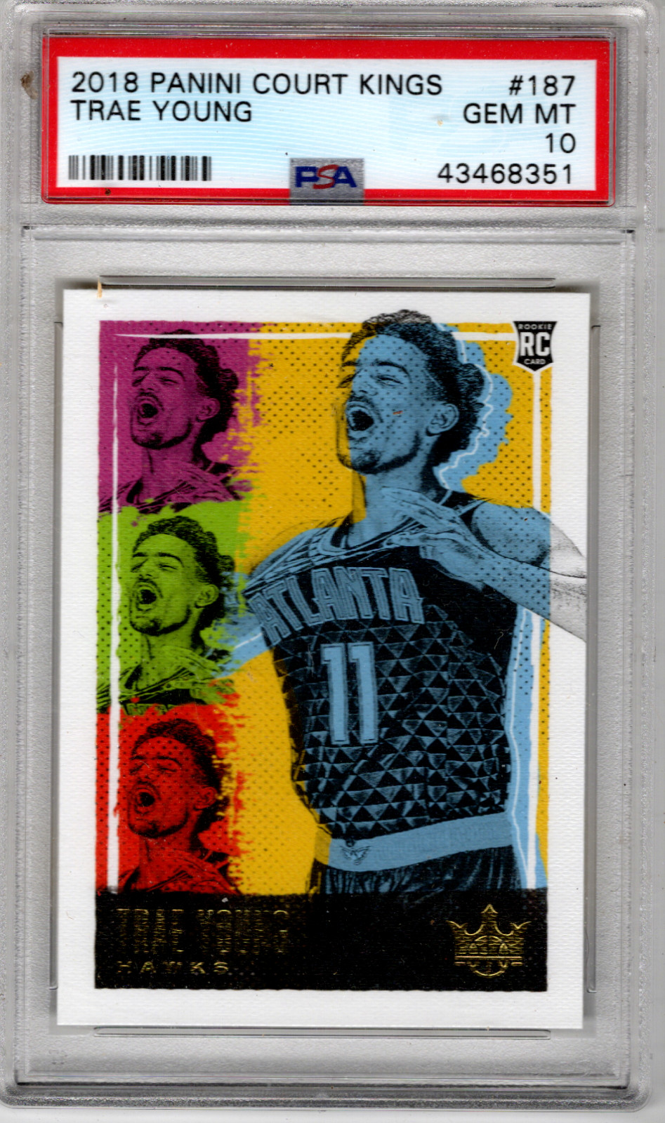 TRAE YOUNG RC 2018-19 PANINI COURT KINGS LEVEL 111 III 3  PSA 10 🔥🔥🔥 SSP #187