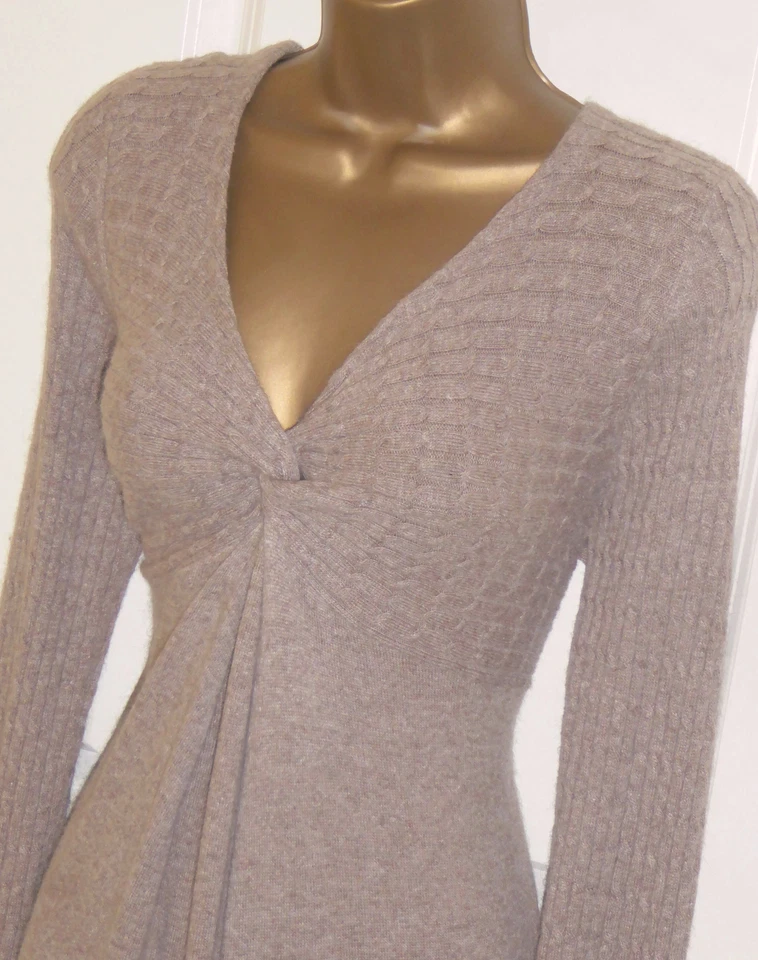 Phase Eight stretchy soft fine knit warm jumper dress size 14 Angora Cashmere — 第 2/4 张图片
