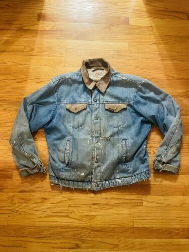 vintage 60s 70s denim jacket Saddleking XL Type 3 