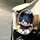 Clear Bag Purse Pendant Keychain Plush Dolls Storage Pouch Figure Display Holder