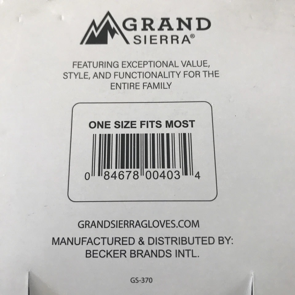 Новый с Ярлыками унисекс Grand Sierra перчатки и рукавицы зажимы - черный - Изображение 4 из 4