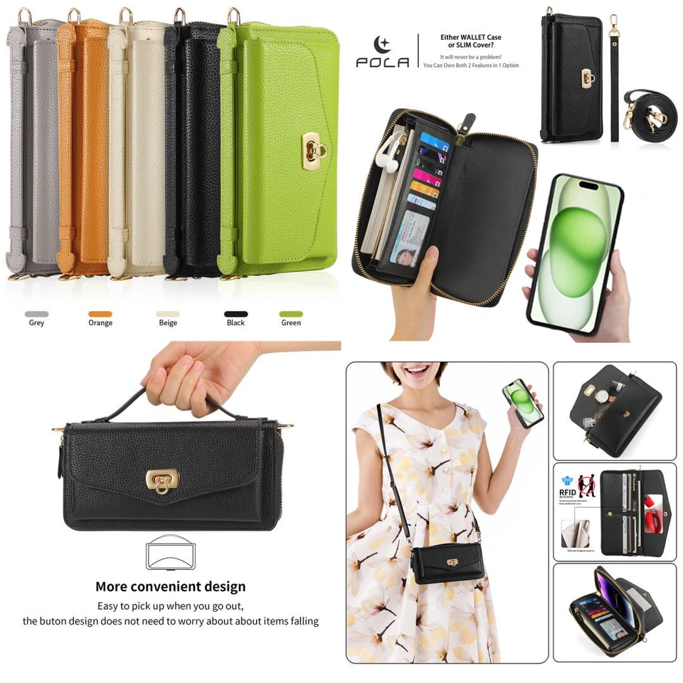 Nokia 9 PureView/C01Plus/C1 2nd Edition Case TPU+Flower Zipper Leather Phone Bag - Image 4 of 4