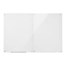 Uimoso Glass Dry Erase Board Set, 2 Pieces, 47.2 x 35.4 in Magnetic Whiteboard