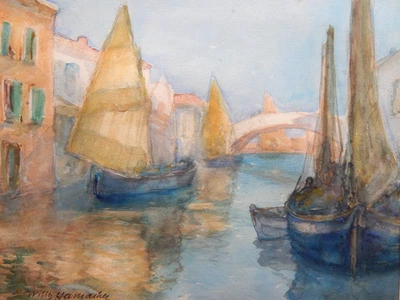 Italien, Venedig um 1900, Willy Hamacher, signiert, deutsch, Breslau, Düsseldorf - Bild 1 von 4