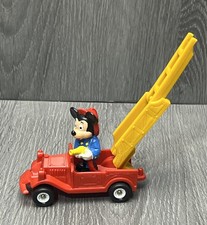 Vintage Bullyland Disney Mickey Mouse Firefighter Fire Truck Toy Car Germany