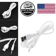 1 Replacement Charger Cord for Rabbit Vibrator USB Durable White Charging Cable