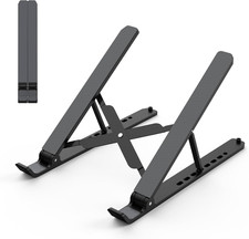 Laptop Stand for Desk, Adjustable Laptop Riser Abs Silicone Foldable Portable No