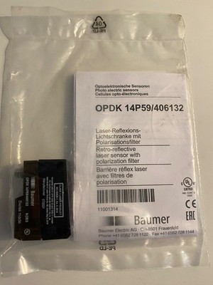 Baumer OPDK 14P59/406132 Laser Reflexions Lichtschranke mit Polarisationsfilter