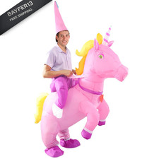 SHDEJTG Inflatable Costume Adult Ride On Adult, Riding Pink Unicorn -