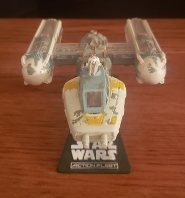 Star Wars Action Fleet Red Y-Wing Starfighter Galoob 1996 Vehicle With Stand
