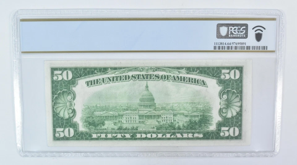 1928 A $50 Cleveland OH FRN Fr#2101 Choice Unc 64 PPQ PCGS *5955 - Image 2 of 3