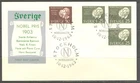 SWEDEN 1963, NOBEL PRIZE WINNERS, Scott 637-639, on F.D.C. - CACHETED
