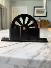 Farmhouse Clothesline Pulley Wall Mount Black Metal Rustic Laundry Decor Modern