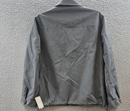 Robert Graham Lightweight Textured Poly Utility Jacket Men's L Gray Full Zip image 16