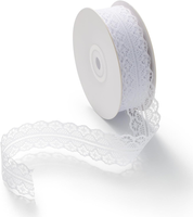 Chuqing Spitzenband Geschenkband Spitzenborte Zierband Spitze Schleifenband,3Cm