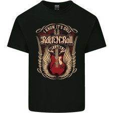 Camiseta de algodón ligero para guitarra musical I Know It's Only Rock and Roll para hombre