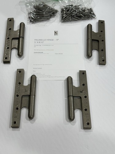 PAUMELLE HINGE – 5″ 5" X 8 1/2" Dome Finial Cap – 7/8″Barrel (Set Of 4)