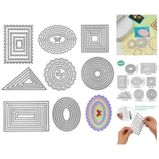 8 Pcs Metal Embossing Dies - Perfect for Scrapbooking & DIY Crafts