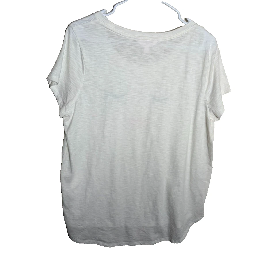 LC Lauren Conrad Blouse Women's XL Makeup Short Sleeve Sheer T-Shirt Casual - Image 2 of 4