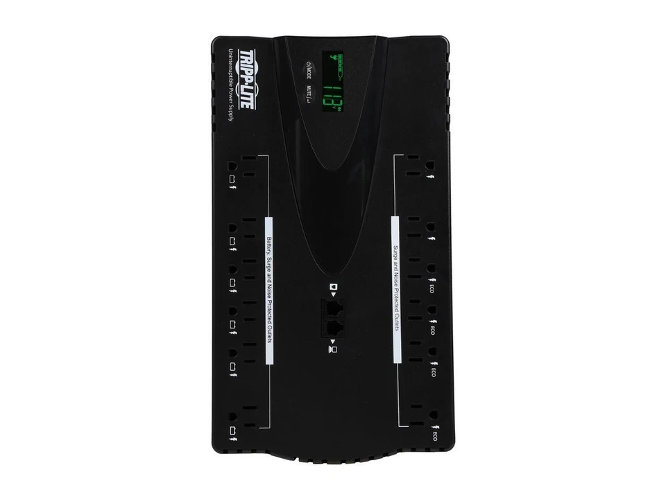 TRIPP LITE ECO ECO850LCD 850 VA 425 Watts 12 Outlets UPS with Enhanced LCD - Image 4 of 4