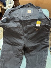 Carhartt Men's Bib Overalls Quilt Lined Black Brand New 40x30