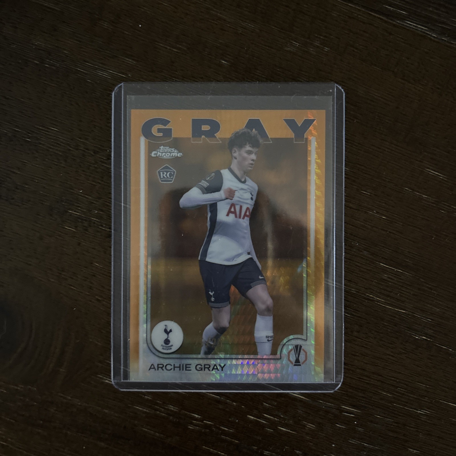 2024-25 Topps Chrome UEFA Archie Gray 25/25  #170 Orange REFRACTOR RC Rookie