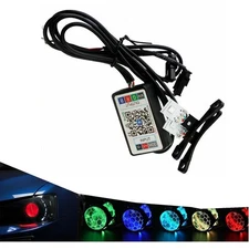 Bluetooth App Control Demon Devil Eye RGB LED Lamps For Headlight Projector Lens