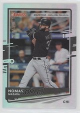 2020 Panini Donruss Milestone Stat Line 239/300 Nomar Mazara #130 0t2