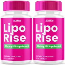 (2 Pack) Lipo Rise Capsules LipoRise Weight Loss Pills Healthy Digestion (120ct)