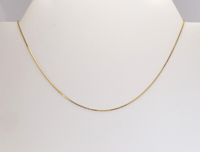 14K Yellow Gold Box Link Chain 16
