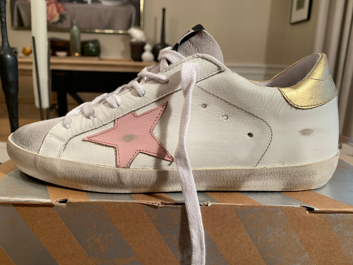 【関税&送料込】Golden  Super-Star Sneakers NIB Golden Goose Superstar White Gold Pink Star -- SS2018