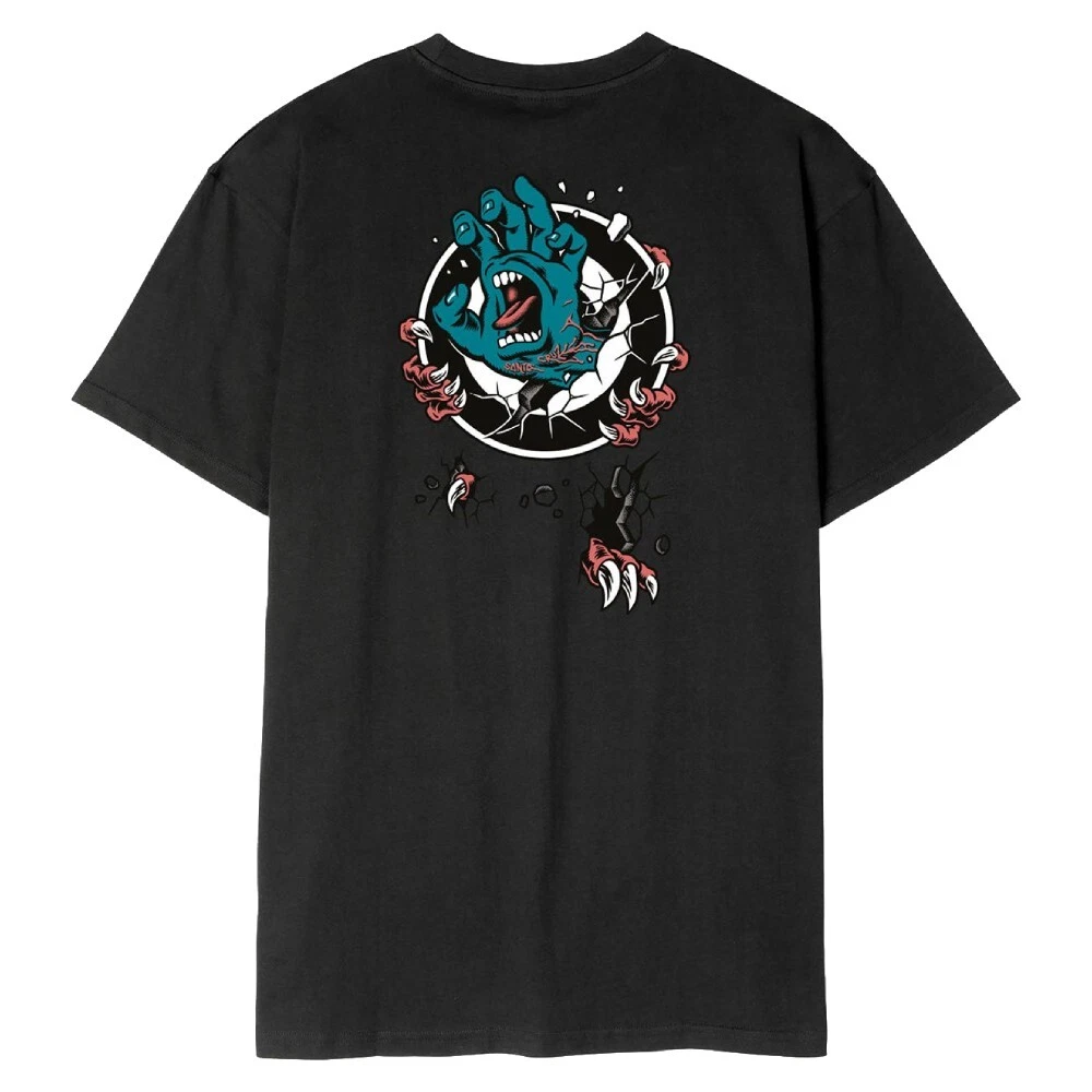 Pull à Capuche Santa Cruz 'Screaming Hand' Bleu - 340gsm - Neuf Avec Étiquettes + 20 Stickers