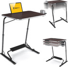 Upgraded Folding TV Tray Sturdy Laptop Table, Height & Angle Adjustable 