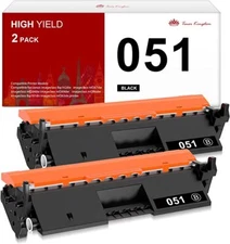 2 Pack Toner Cartridge compatible with Canon 051 ImageCLASS LBP162dw LBP1692dwkg