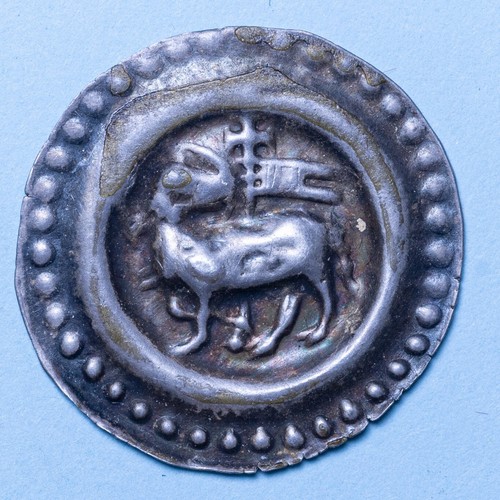 GERMANIA BRACTEATO MEDIOEVALE AGNELLO VESSILLO mSPL ARGENTO SILVER COIN