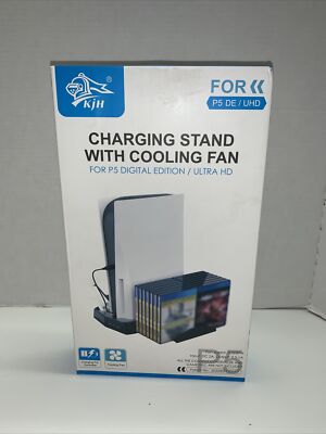 Vertical Charging Stand for Playstation 5 with Cooling Fan Charging Station Dock