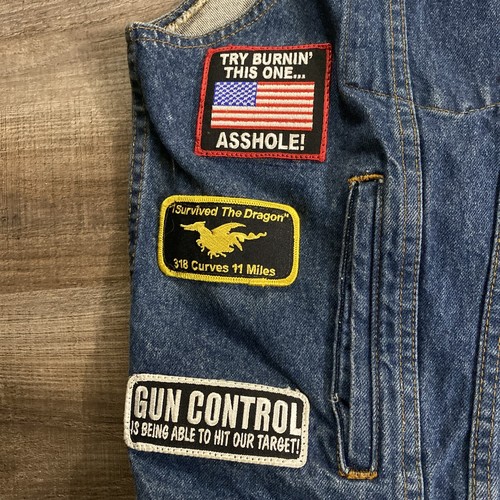 Denim Vest American Legion Riders XL Eagle US Patches - Picture 4 of 15
