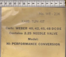 Carburetor kit RENAULT HI-PERFORMANCE Royze #WE-23K Webber 40,42,45,48,DCOE