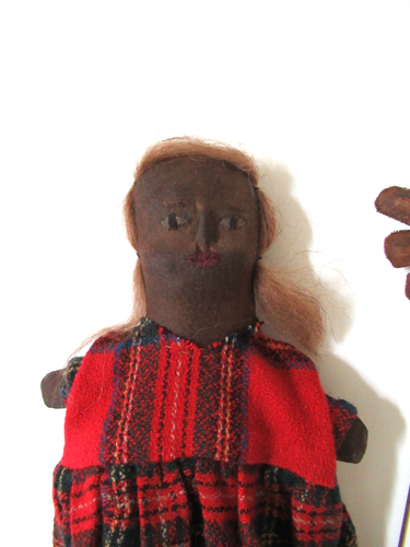 Nimble Fingers folk PRIMITIVE raggedy ann 6" & 9" doll artist signed - Picture 3 of 9