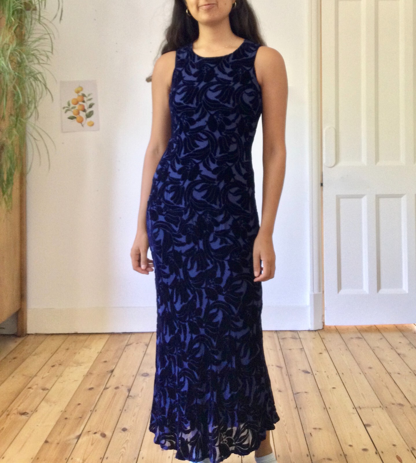 Vintage 90s Patsy Seddon Silk Blend Devore Dress … - image 8