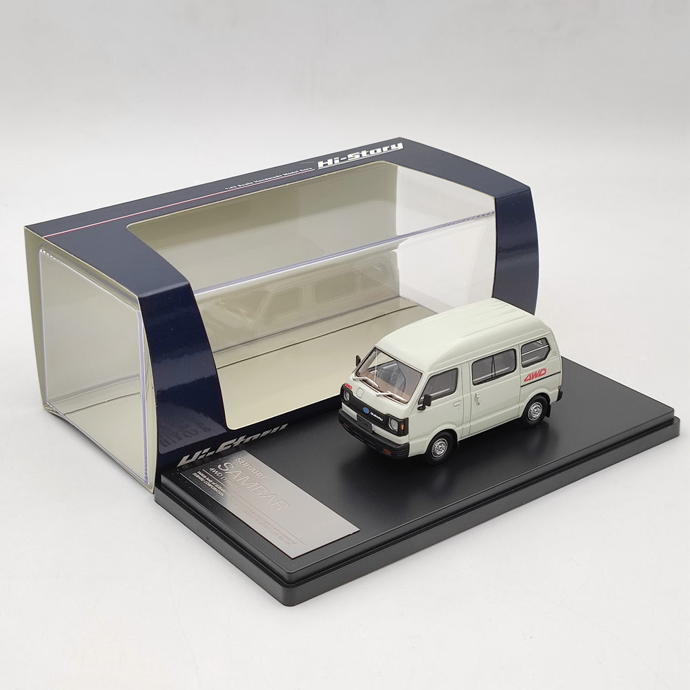 Hi-Story SUBARU SAMBAR ホワイト 1/64 Matchbox Subaru Sambar Pickup Truck Hauler White Diecast 1