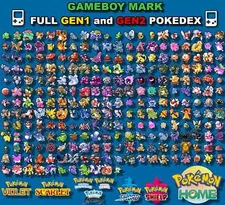 Rare GAMEBOY Origin MARK VC Pokemon Yellow/Blue/Red/Crystal/Gold/Silver Full Dex
