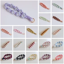 1pcs Boho Macrame Flower Keychain Wristlet Keychains Wrist Lanyard for Car Keys