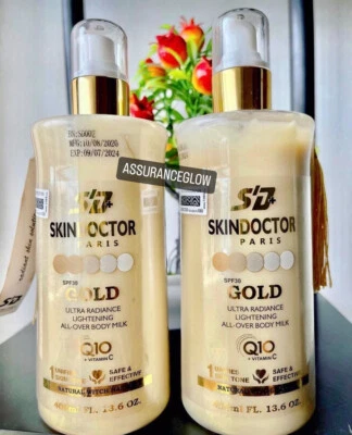 Skin Doctor Gold Lightening Body Lotion Whitening Milk SPF30 400ml (ORIGINAL)