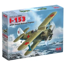 ICM48095 Plastic model kit aircraft 1:48 I153 Chaika WWII Soviet Biplane Fighter