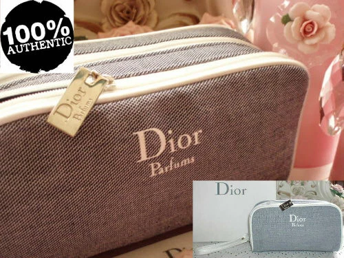 100% AUTHENTIQUE édition limitée DIOR DENIM COUTURE BEAUTÉ MAQUILLAGE VOYAGE POCHETTE ÉTUI SAC