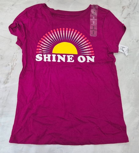 GAP Kids Girls Shine On Sun Logo Purple Short Sleeve T Shirt MRRP £12.99 - Picture 4 of 4
