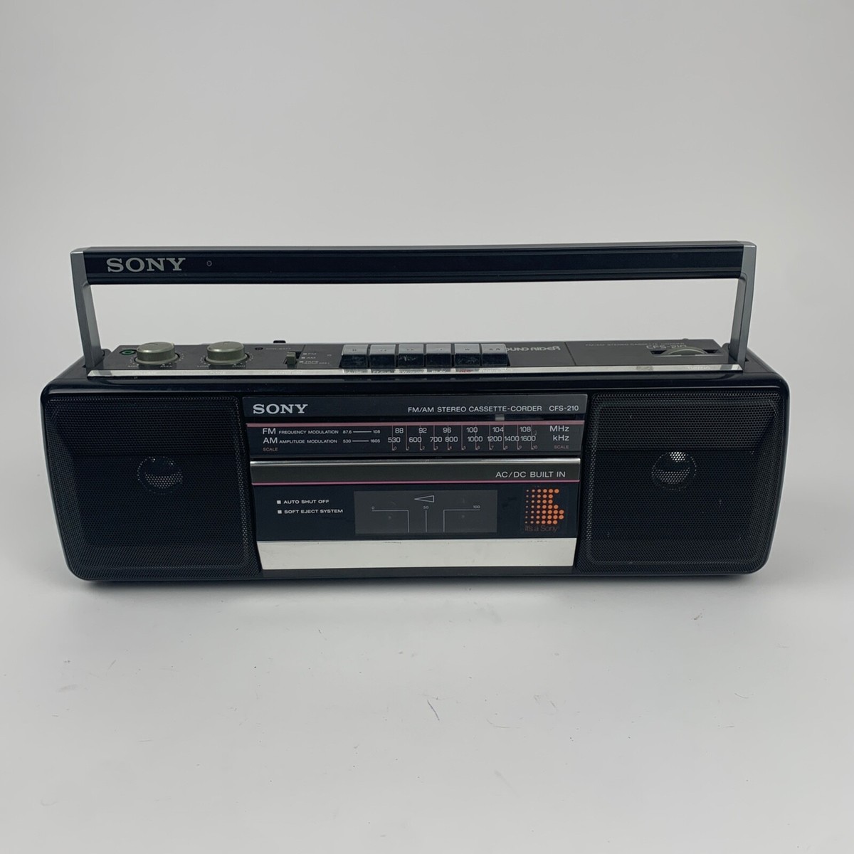 Vintage Sony Sound Rider CFS-210 Boombox AM/FM Stereo - Tape