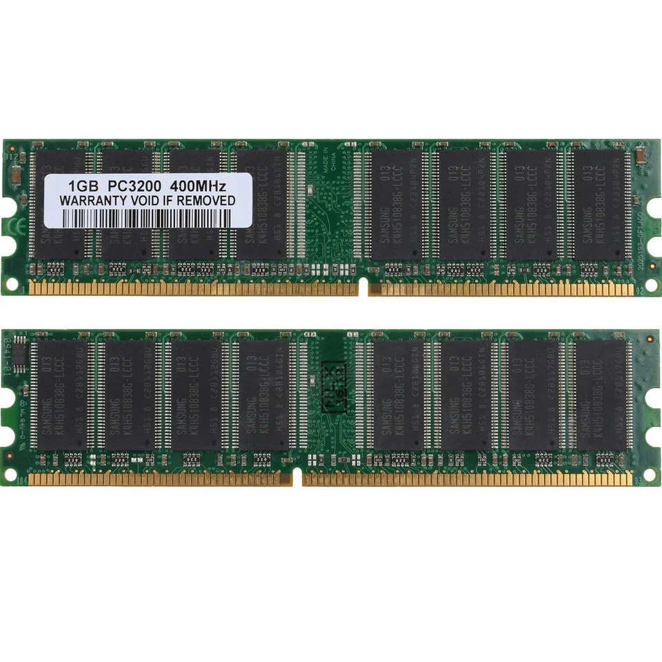 4 GB di memoria desktop 4 x 1 GB DDR 400 MHz PC-3200 184 pin RAM non ECC bassa densità DE - Immagine 3 di 4