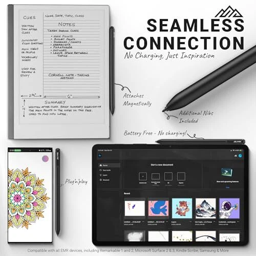 V-Pen EMR Stylus Remarkable 2 Pen with Digital Eraser + 5 Tips | 4096 Pressur... - Image 2 of 4